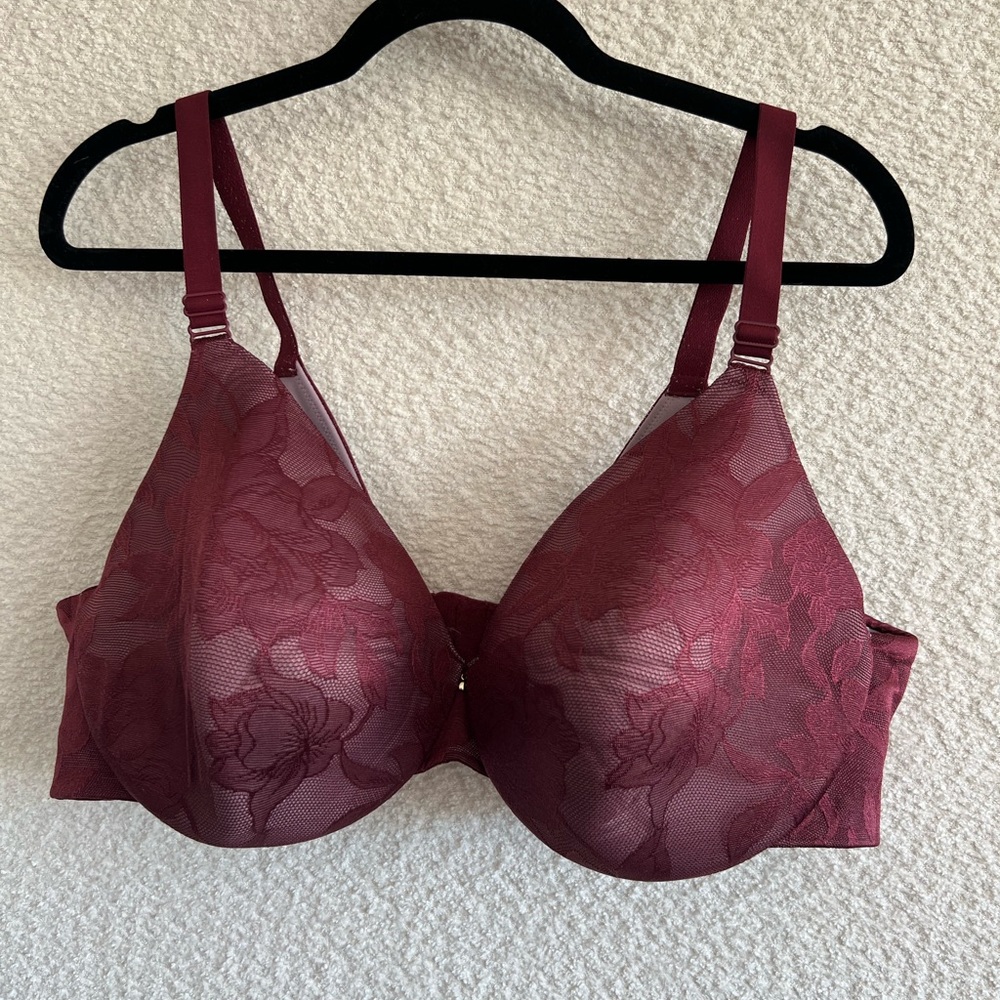 Cacique Lane Bryant Lace Lightly Lined Full Coverage Lace Bra Size 44D